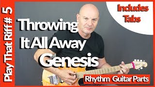 Throwing It All Away By Genesis  Guitar Lesson Tutorial [upl. by Tadeas210]