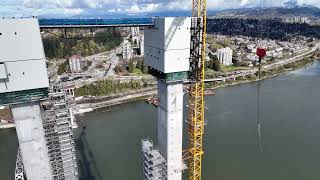 DJI Mini 4 Pro  New Westminster  Pattullo Bridge Replacement Project [upl. by Oiralih122]