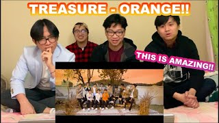 MY COUSINS FIRST TIME REACTING TO TREASURE  ‘오렌지 ORANGE’ [upl. by Jb]