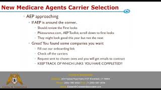 New Medicare Agent Training  Choosing the right Carriers [upl. by Gale]