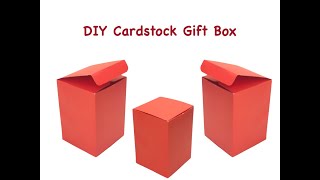 DIY Cardstock Gift Box  Cardboard Gift Box  DIY Box  Crafts Talk [upl. by Yhtac]