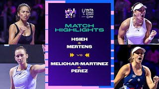 Hsieh amp Mertens vs MelicharMartinez amp Perez  2024 WTA Finals Riyadh Group Stage  Highlights [upl. by Fredek]