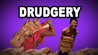 Learn English Words  DRUDGERY  Meaning Vocabulary with Pictures and Examples [upl. by Cyrilla]