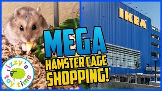 Shopping for a MEGA HAMSTER HABITAT Izzys Toy Time Adopted Hamster and Toys [upl. by Dace995]