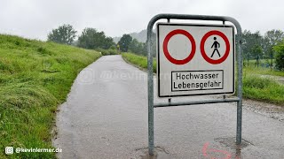 Das Hochwasser beginnt – Erste Bilder vor der MegaFlut bei Winterbach  Sony PXW Z90 [upl. by Aleuname712]