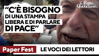 ‘Paper Fest – Libri in piazza’ i lettori “C’è bisogno di stampa libera e di parlare di pacequot [upl. by Augusto]