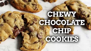 The BEST CHEWY Chocolate Chip Cookies Recipe [upl. by Aerdnahc201]