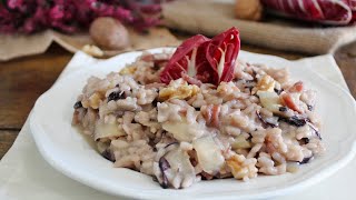 Un primo piatto per occasioni importanti IL RISOTTO CON RADICCHIO SPECK E NOCI  La cucina di Rita [upl. by Selle]