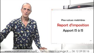 Report dimposition de la plusvalue CGI 1500 B ter  Comment  Pourquoi  Pour qui [upl. by Roi]