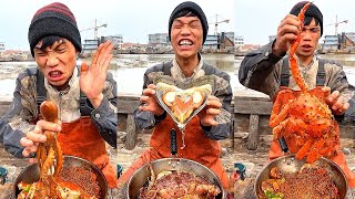 Fishermen eating seafood dinners are too delicious 666 help you stirfry seafood to broadcast live二五 [upl. by Onileba397]