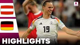 Germany vs Austria  What a Comeback  Highlights  Womens Euro Qualifiers 05042024 [upl. by Ahsem260]