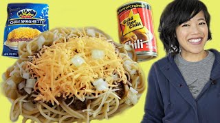 🍝CINCINNATI CHILI SPAGHETTI amp Coney Dog  Skyline vs Gold Star  Represent Cincinnati [upl. by Witt]