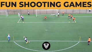 3 Fun Shooting Games  Football  Soccer Exercises  U13  U14  U15  U16 [upl. by Bathelda]