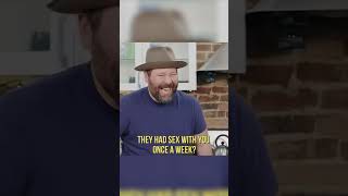 Mark Normands Best Moments on Somethings Burning w Bert Kreischer amp Jessica Kirson shorts [upl. by Nilyac]