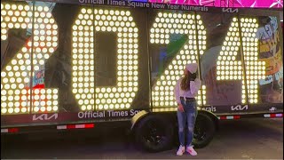 New York Manhattan Times Square New Year Eve 2024 Prepped Party Time Live [upl. by Maddeu]