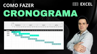 Como fazer Cronograma em Excel com Gráfico de Gantt [upl. by Ledah]