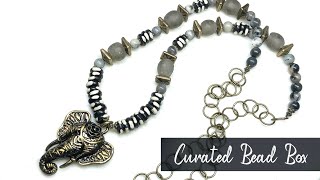 Curated Bead Box March 2023 Unboxing and Serengeti Necklace DIY Tutorial 🐘🌳 [upl. by Gary]