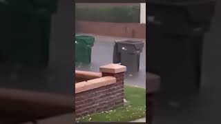 Storm Eunice In UK  UK On Red Warning  Wheelie Bins rolling From Storm Eunice  Jlifeable [upl. by Sorkin132]