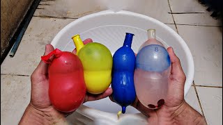 Pop Colorful Water Balloons  Amazing Popping Balloon Slow Motion [upl. by Killian]