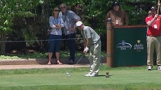 Sandy Lyle and Ian Woosnam capture the 36hole lead at Bass Pro Shops Legends of Golf [upl. by Eneri105]