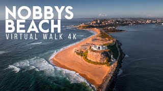 NOBBYS BEACH TO BOGEY HOLE Newcastle NSW 🇦🇺  POV Virtual Walk  Travel Australia 4K [upl. by Berkin]