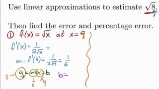 Linear Approximation Example 1 [upl. by Hyacinth]