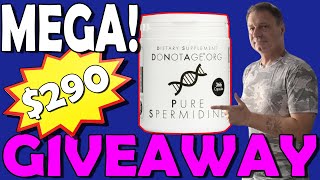 MEGA 290 Spermidine GIVEAWAY  DoNotAge [upl. by Anayad]