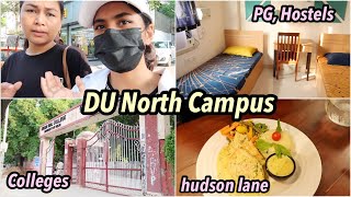 Delhi University North Campus  Exploring Stanza Living PGs Colleges amp Hudson Lane [upl. by Strage470]