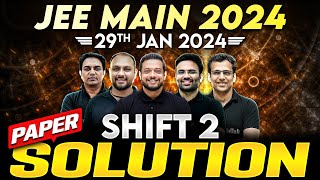 JEE Main 2024 Paper DiscussionSolution ATTEMPT 1  29th January  SHIFT 2 ⚡️ [upl. by Mcgee486]