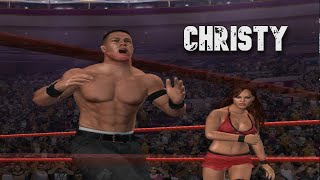 John Cena vs Christy Hemme  Taboo Tuesday  TLC  Crazy Diva  Intergender  WWE Smackdown vs Raw [upl. by Matejka653]