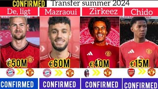 🔥 ALL NEW MANCHESTER CONFIRMED TRANSFER NEWS TODAY De ligt to Manchester Chido mazraoui [upl. by Sikata79]