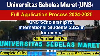 Universitas Sebelas Maret UNS Scholarship for International Students 2025 Indonesia Fully Funded 🇮🇩 [upl. by Rocker284]