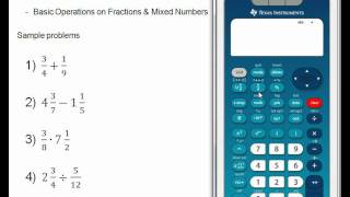 Basic Operations on Fractions and Mixed Numberswmv [upl. by Garrett]