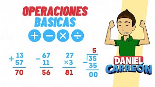 OPERACIONES BASICAS Suma resta multiplicación y division Super facil  Para principiantes [upl. by Tifanie805]