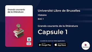 ULB  Histoire  BAC 1  Grands courants de la littérature  Capsule 1 [upl. by Emolas]