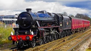 Black 5 Steam Train  45212 Passes Basingstoke For Yeovil  Thursday 8th March 2018 [upl. by Vanda560]