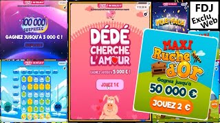 MIX GRATTAGE DE 50 TICKETS  JEUX À GRATTER FDJ EXCLU WEB [upl. by Reynolds933]