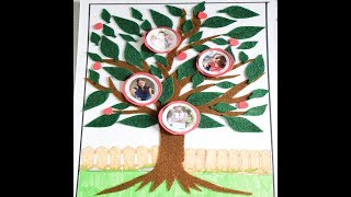 How To Make Family Tree  My Family Tree With Photo Project By Cyrus Kiddie Toys [upl. by Nueovas]