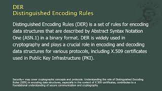 DER  Distinguished Encoding Rules [upl. by Axel617]