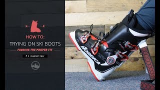 Helpful Hints  How To Try On New Ski Boots [upl. by Suirtimed]