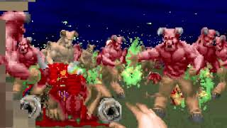 Doom II 8064 Monsters Infighting [upl. by Kcirtapnaes]