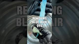 Removing Blue Hair Dye diyhaircolor bleachinghair haircolor bluehair hairstyletutorial shorts [upl. by Toni436]