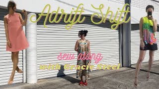 Adrift Shift Beginner Sewing A line Dress Tutorial Sew Along PDF Pattern [upl. by Erbua]