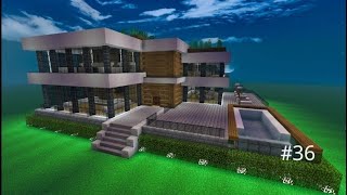 Minecraft Build a Large Villa with a Pool 36 [upl. by Waylen]