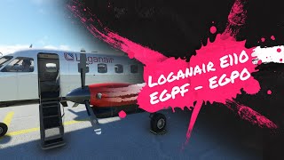 MSFS Loganair E110  Glasgow to Stornoway Full Flight LIVE [upl. by Ahsyak]