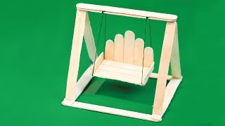 Popsicle stick crafts  How To Make Popsicle Stick Swing DIY Miniature Jhula [upl. by Melisa903]