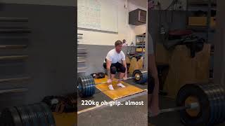 220kg overhandgrip miss Amund Bjone [upl. by Zipporah]