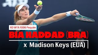 BIA HADDAD x Madison Keys  R3 WTA 1000 Pequim  Live comentários [upl. by Auqinaj976]