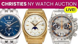 Christies New York Watch Auction features ROLEX STELLINE amp LBJ Tiffany Patek Philippe [upl. by Ecirtaed]