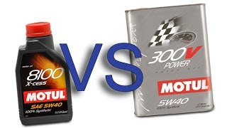 Motul 8100 Xcess 5W40 vs Motul 300V Power 5W40 test [upl. by Anstus916]